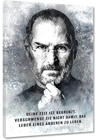 Hustling Sharks® Motivationsbilder als XXL Wandbild Lebe Dein Leben! - Premium Zitat-Leinwand im Hochformat (80 x 120cm), Leinwand Sprüche, Büro Bilder, Bilder Erfolg, Wanddeko Büro