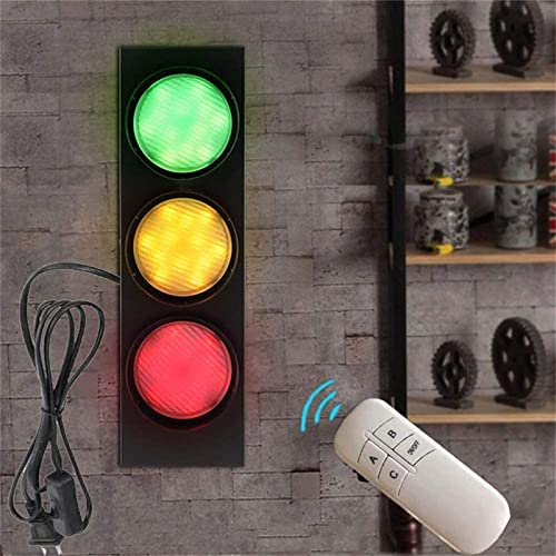 Ampel Wandleuchte LED Warnlicht Sicherheit Wandleuchte Rot Grün Wandleuchte Indoor Kreative Signale Beleuchtung Retro Industrielle Wandwäsche Beleuchtung Cafe Restaurant Bar Kinderzimmer Lampe