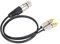 cersalt 1 XLR Hembra a Doble RCa Macho Cable, 1 XLR Hembra a 2 RCa Macho Enchufes Cable Y Splitter Patch Cable para Exteriores para el Hogar(Mujer, 0,5 metros)
