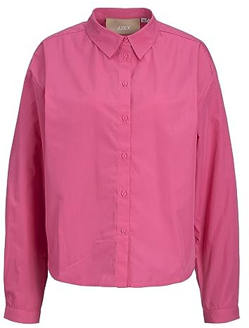 JJXX Women's JXMISSION LS Relax Shirt NOOS Langarmshirt, Carmine Rose, M