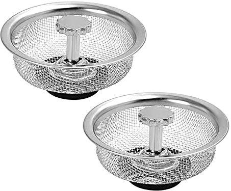 yufana 2 Pezzi Tappo Filtro per Lavello da Cucina,Filtro per Lavello da Cucina Filtro per Lavandini Filtro di Scarico Addensato,per Doccia Vasca da Bagno o Lavelli da Cucina(83MM)