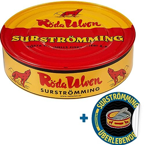 Surströmming Röda Ulven Original (fermentierte Heringe) - 400g/300g Fisch, Stift, Dose