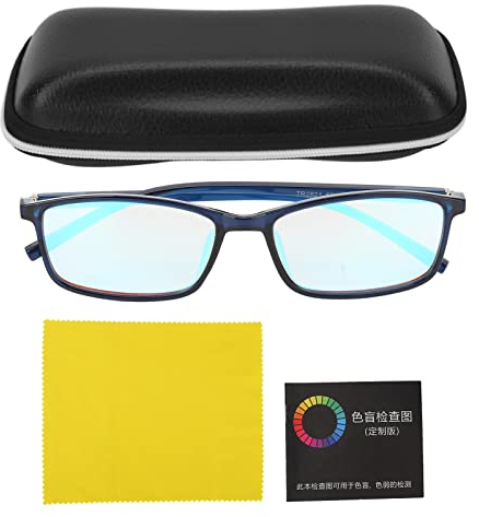 Brille Gegen Rot Grün Schwäche,Farbenblinde Brille mit Etui Zum Autofahren, Spezielle Tr90-Rahmenbeschichtung, Verbesserung der Farbsehauflösung, für Alle Arten von Farbenblinden