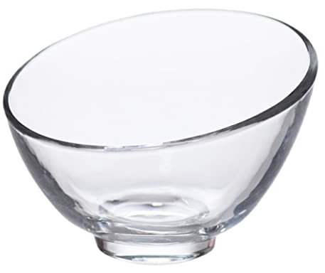 ARZARF Bol en Verre Saladier Bol biseauté en Verre Assaisonnement Bol Jus Couverts Vaisselle (Size : L2pcs)