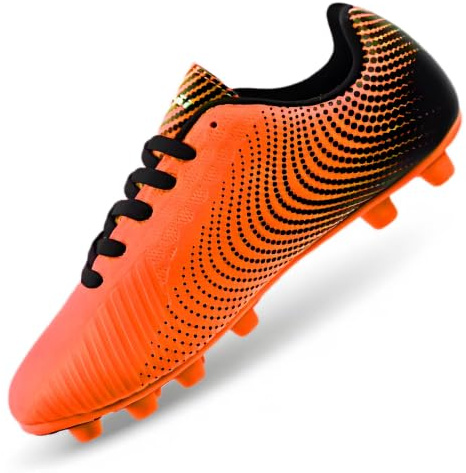 VIZARI Kids Football Boots Boys Girls Astro Turf Trainers Junior Firm Ground Moulded Studs Football Shoes for Youth Indoor Outdoor Training, UK Size 8 Child – 6 Big Kid