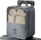 Reise Schuhtasche,Wasserdichter Staubabweisende Schuhe Organizer mit Transparentes Fenster,Portable Travel Shoe Bags für Kofferorganizer,Fußball Golf Sportzubehörtaschen,Reisezubehör (grau)