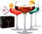 JBHO Martini-Gläser, Crystal Coupe Gläser 4er Set, 283.5 g, große und ausgefallene Cocktailgläser, mundgeblasene Champagner-Coupe-Gläser für Espresso Martini, Manhattan als Barglaswaren oder