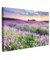 MuchoWow© Bilder 90x60 cm Wohnzimmer Deko Modern Wandbild Foto auf Leinwand Bild Schlafzimmer Room Decor Geschenke Blumen - Lavendel - Lila - Himmel - Sonnenuntergang - Wiese - Natur