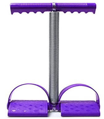 KAYLRE Pedaltrainer Spannungsfußpedal Fitness Sit-up Pull Seil Feder Spannband Fußpedal Bauchtrainer Pedaltrainer Für Zuhause (Size : Purple)