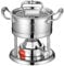 PASPRT Portable Butane Stove, Commercial Insulated Mini Restaurant Alcohol Portable Self Heating Food Warmer Hot Pots, Split Type Easy To Clean (silver 120 minutes)