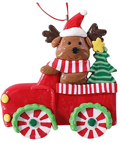 Hängende Weihnachtsdekorationen, Weihnachtsdekoration, Ornamente, Schneemann, Ton zum Aufhängen, Limousine, Auto, alter Mann, Weihnachtsdekoration, Weihnachtskörbe mit Lichtern (D, Einheitsgröße)