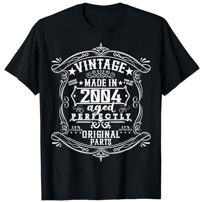 21e anniversaire homme femme 21 ans 2004 déco drôle cadeau T-Shirt