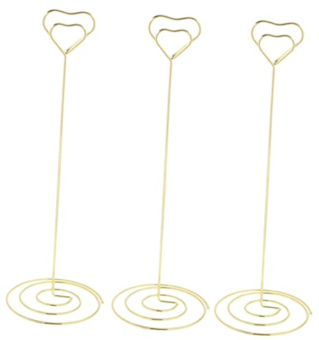 HAPINARY 10 stücke 22 cm Liebe Herz Form Memo Clip Ständer Metall Foto für Hochzeit Decor