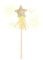 ALLY-MAGIC Y4-THXNB Baguette de fée magique de princesse à paillettes pour anniversaire, fête de mariage, cosplay, jeu de rôle Doré 28,8 cm