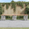 ARKEM Gartenbank aus Gabionen 203x31x42 cm Sitzbank Garten GabionenköRbe Gabionen Bank Outdoor Patio BäNke Massivholz Douglasie