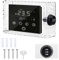Thermostat Cover with Lock, Wall Mounted Acrylic Thermostat Guard Box with 4pcs Screws & Bolts, Transparent Thermostat Protective Cover for Restaurants School Ac Panel (#2 Password Lock(Rectangle))