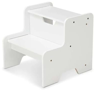 Tabouret Escabeau en Bois Blanc - Convient pour Le Salon, Le Restaurant Et Le Bar