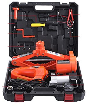 Jack Car Electric Jack Car Off-road With Air Pump 12V Electric Wrench Cigarette Lighter Horizontal Electric Jack ()