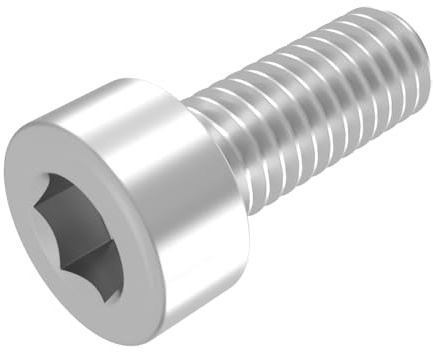 SECCARO Vite cilindrica M2,5 x 8 mm, acciaio inox V2A VA A2, DIN 912 / ISO 4762, esagono interno, filettatura piena, 20 pezzi