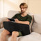 Reading Pillow for Gaming, Enlarge Arm Rest Pillow with Laptop Stand&Pocket for Adult, 100% Memory Foam Bed Rest Pillow for Gaming, Reading, Working, Laptop Desk Pillow for Couch Bed Floor, Black