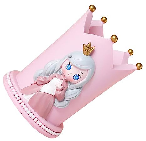 UTHCLO Cute Cartoon Pen Holder Resin Pencil Case for Girls Desktop Stationery Holder