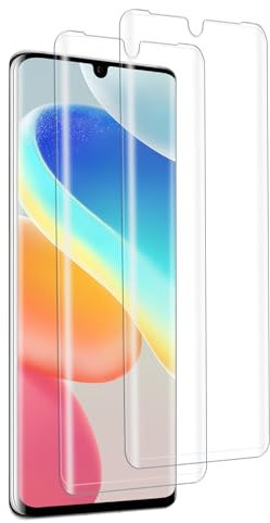 Carantee für Panzerglas für Huawei P30 Schutzfolie, Gehärtetes Glas P30 Schutzglas, 9H Härte 3D Gebogenes, HD-Klar, Kratzfest, Blasenfrei für Huawei P30 Displayschutz, 2er Pack