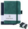 cuhostki Taschennotizbuch, 2 Stück A7 Notizbuch, Notizbuch Mit Linierten Seiten, 200 Seiten, Mit Gummizugverschluss, Für Arbeit College, Gift Office Supplies, 11 x 8 Cm(Schwarz, Grün)