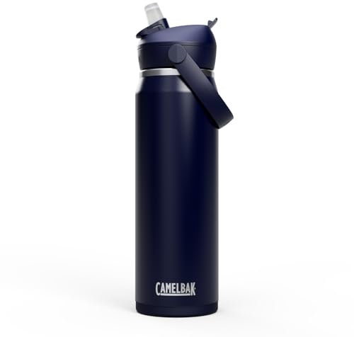 Camelbak THRIVE FLIP STRAW VSS 740ml Trinkflasche Sport – vakuumisolierter Edelstahl – hält Getränke stundenlang eiskalt – einfaches Flip-and-Sip-System – Navy, Größe: OS