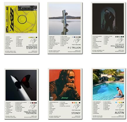Poster mit Albumcover von Post Malone, limitierte Auflage, ungerahmt, 20 x 30 cm, Leinwandposter, Schlafzimmer, Dekoration, Landschaft, Büro, Raumdekoration, Geschenk