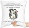 Kissen 40x40 Zierkissen - Wenn Pinguine ihren Partner Finden bleiben sie für Immer zusammen I Partner Geschenke Pärchen Jahrestag Geschenk Paare Weihnachten - 40 x 40 cm
