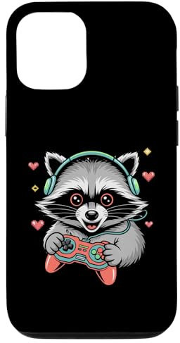 Funny Raccoon Video Game Boy Humor Fun Gamer Pixel Art Case for iPhone 12/12 Pro