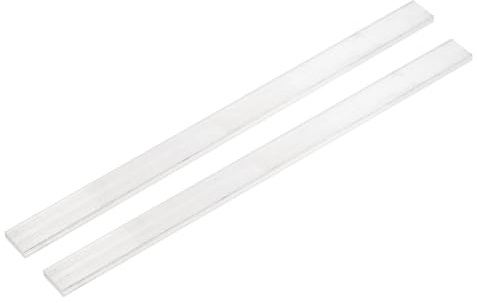 sourcing map 2 barras planas cuadradas de aluminio, 5 mm de grosor x 20 mm de ancho x 305 mm de largo, placa plana de aluminio 6061 sólido para construcción industrial
