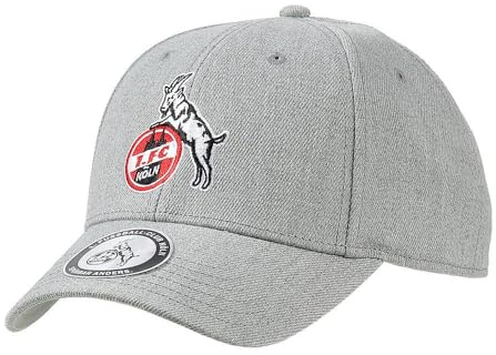 1. FC Köln Cap Grau – Offizielle Fan Basecap mit Logo – Verstellbare Baseball Cap Herren Damen – Fußball Fanartikel Köln Mütze Unisex