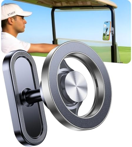 Lantazi Support de téléphone magnétique pour voiturette de Golf MagSafe Compatible avec iPhone 17 Pro Max 16 15 14 série Compatible avec EZGO, Club Car, Yamaha, Chariot de Golf, Accessoires Gadgets