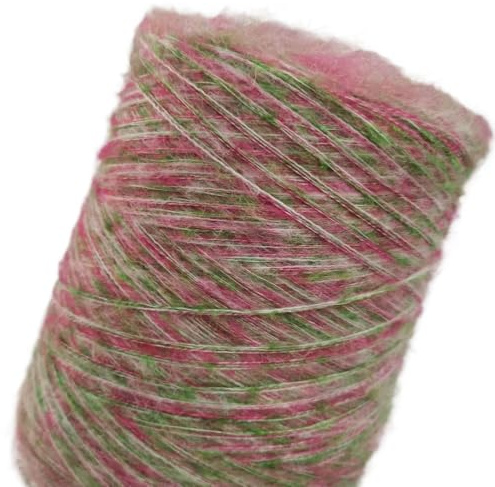 500 g Farbverlaufs-Mohairgarn – superweich und bequem for Handstricken, Weben, for Schals, Mützen, Pullover, Häkeln – 3-fädiger rosa Wollfaden(Sakura bloom)
