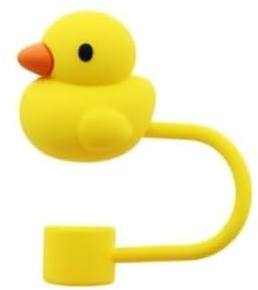 10mm Duck Straw Cap, Cute Silicone Covers for Stanley Cup, Dust-Proof Reusable Tips Lids, Drinking Dispensers - Yellow