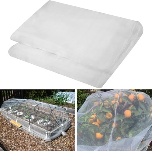 TIYCNIY Garden Insect Netting, 3x5M Fine Mesh Netting for Vegetables Plants Fruits Flowers Crops Greenhouse, Anti Bird Butterfly Net Cover for Outdoor