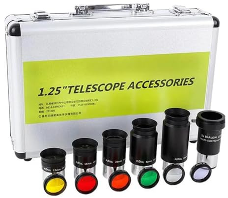 Astronomical Telescope Accessories Astronomical Telescope Accessory Kit 7.5mm 15mm 25mm 32mm 40mm 3X Barlow Lens 1.25inch