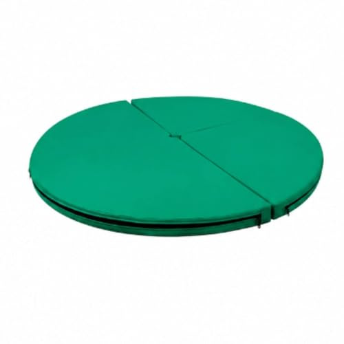 Xgdsnly Materassino Anti-Caduta Antiscivolo Tappetino Rotondo in Schiuma Facile da Pulire Tappeto Pieghevole per Allenamento, Verde, Diametro 120cm, Spessore 3cm