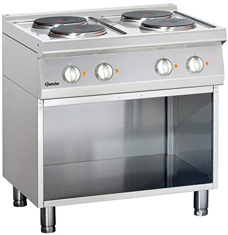 Bartscher Elektroherd 700 mit offenem Unterbau 800x700 Gastronomiebedarf