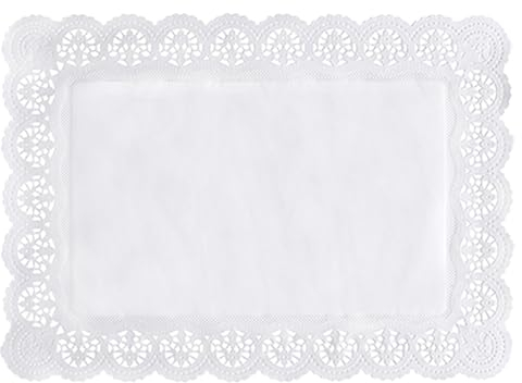 PAPSTAR 1 Karton = 20x100 Spitzenpapiere eckig 45 cm x 32 cm Weiss 12299