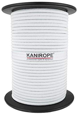 Kanirope® Gummiseil MONOSPAN PE 6mm 100m Weiß Expanderseil Spann Seil Spanner Spannseil Plane