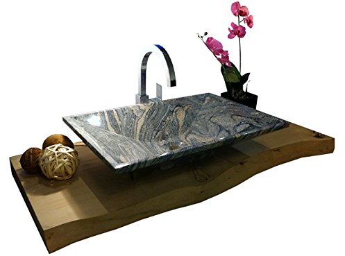 Waschbecken aus Naturstein, Granit, Model Havanna, Juparana, 60x40cm