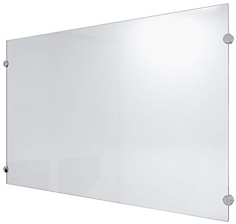 ECOfoxx 6mm ESG Glas Küchenrückwand Spritzschutz Herd Fliesenspiegel Glasplatte Rückwand viele Größen (Milchglas, 130x50cm)