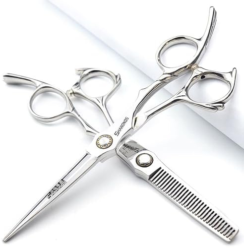 6/6,5-Zoll Sharonds Haarschneider, professionelle japanische 440C Schneideschere, effiziente Schere, Schere, Kammeinsteller(6 inch 2pc)