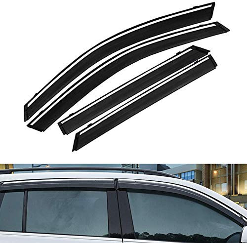 4 unids para Volkswagen TOURAN 2011 2012 2013 2014 2015 ABS plástico ventana viseras toldos lluvia sol deflector protector de ventilación coche styling