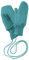 Disana WALK-HANDSCHUHE Baby & Kinder - 100% Bio-Merino, Wollwalk – wetterfest & super warm - unisex in 3 Größen - nachhaltig & fair – mit Strickkordel verbunden - made in Germany | Lagoon Gr. 3