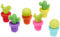 Legami - Set mit 6 Glasmarkierern, Teebeutelhalter, wiederverwendbar, niedlich, funktional, 1,8 x 2,9 cm, Kaktusmotiv, Kaktus, Green