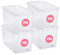SmartStore - 4x Plastic Storage Box with Lid 70L (72x40x38cm) |Plastic Storage Drawers with Lid|Food-Safe Material|Kitchen & Organisation|BPA-Free|Durable Container for Home & Office|10-Year Warranty