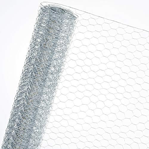 HaGa® Hühnerzaun 1m x 25m Maschendrahtzaun verzinkt Geflügelzaun 30mmx30mm
